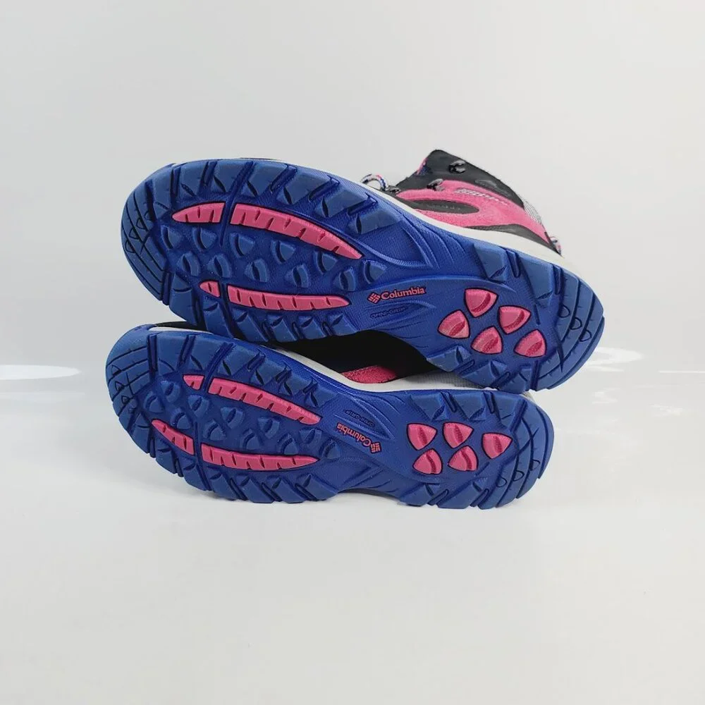 Columbia Men's Black Neon Pink Newton Ridge Plus‎ Ankle Hiking Boots Size 9